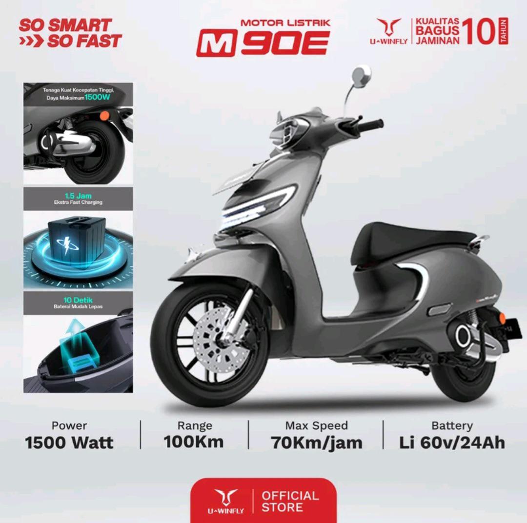 Jual Sepeda listrik U-Winfly tipe M90E Murah - Ar-Rahman E-Bike Bondowoso