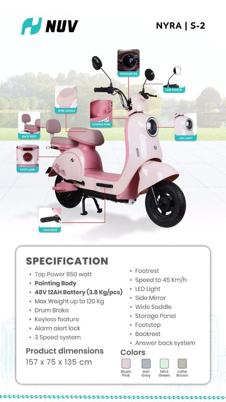Jual Sepeda Listrik NUV NYRA S-2 Murah - Ar-Rahman E-Bike Bondowoso