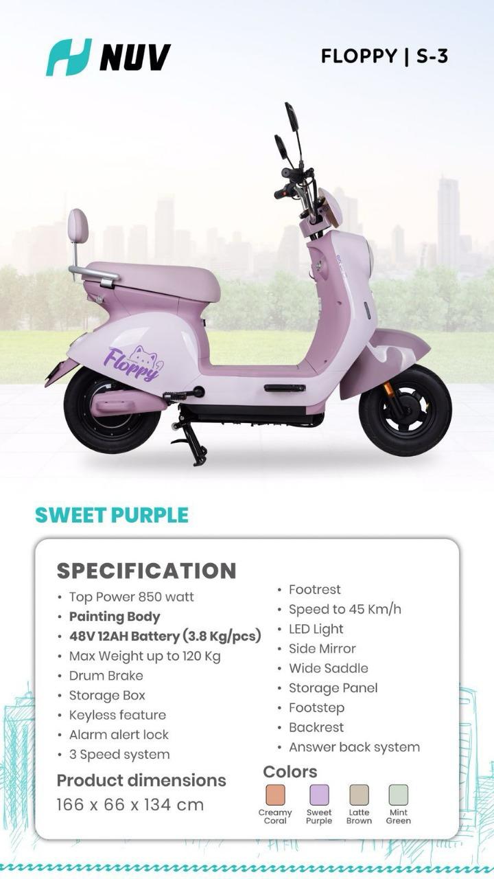 Jual Sepeda Listrik NUV FLOOPY S-3 Murah - Ar-Rahman E-Bike Bondowoso