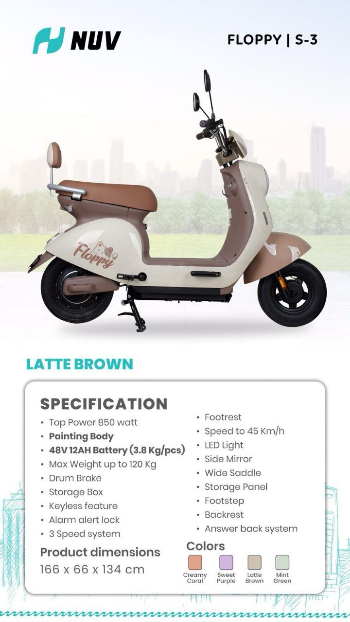 Jual Sepeda Listrik NUV FLOOPY S-3 Murah - Ar-Rahman E-Bike Bondowoso
