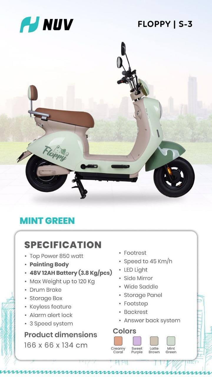 Jual Sepeda Listrik NUV FLOOPY S-3 Murah - Ar-Rahman E-Bike Bondowoso