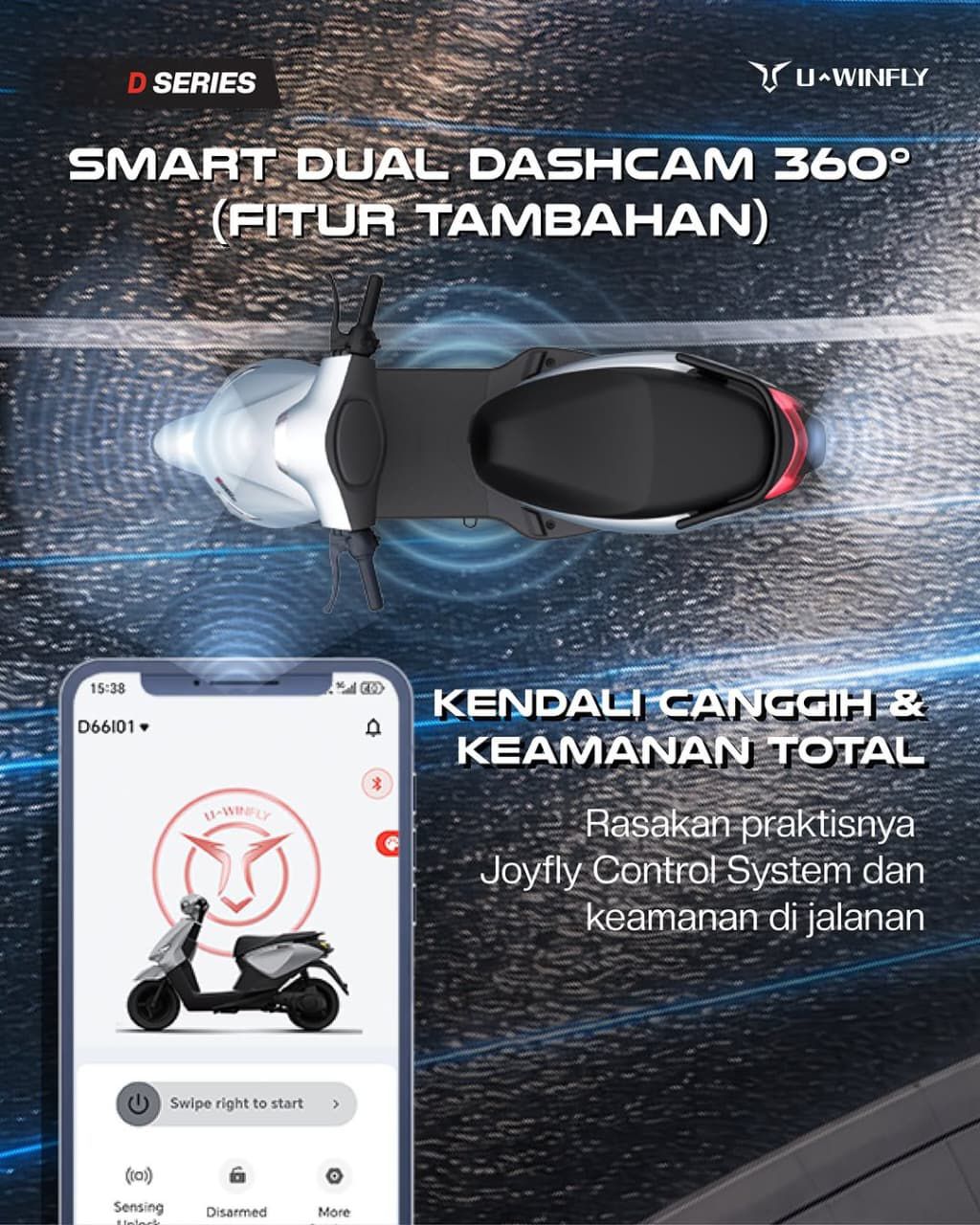 Jual Sepeda listrik U-Winfly tipe D66I Murah - Ar-Rahman E-Bike Bondowoso