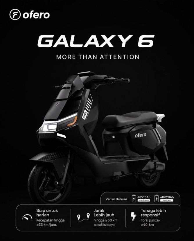 Jual OFERO GALAXY 6 NEW Murah - Ar-Rahman E-Bike Bondowoso