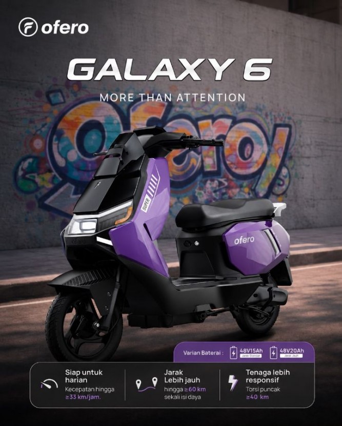 Jual OFERO GALAXY 6 NEW Murah - Ar-Rahman E-Bike Bondowoso