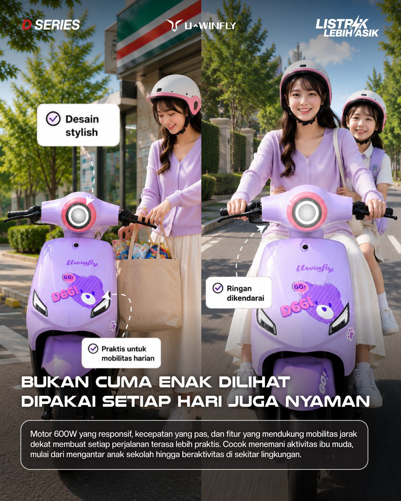 Jual UWINFLY D66I 01 STYLE Murah - Ar-Rahman E-Bike Bondowoso