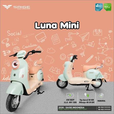 Jual SAIGE LUNA MINI Murah - Ar-Rahman E-Bike Bondowoso