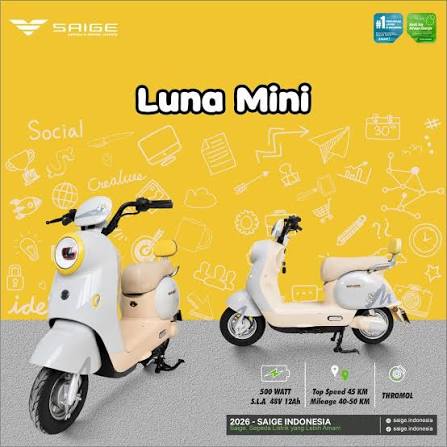 Jual SAIGE LUNA MINI Murah - Ar-Rahman E-Bike Bondowoso