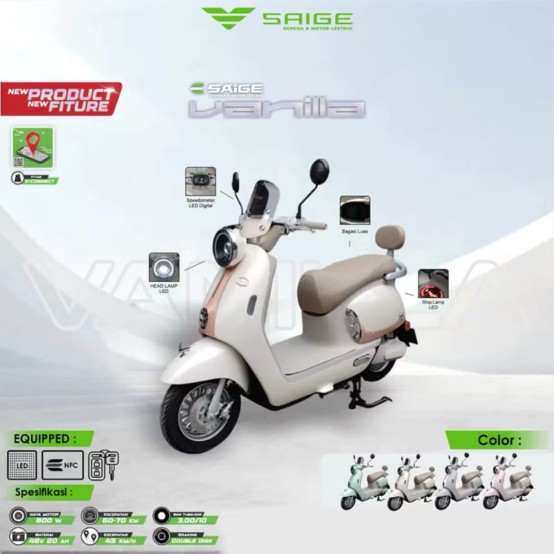 Jual SAIGE VANILLA Murah - Ar-Rahman E-Bike Bondowoso