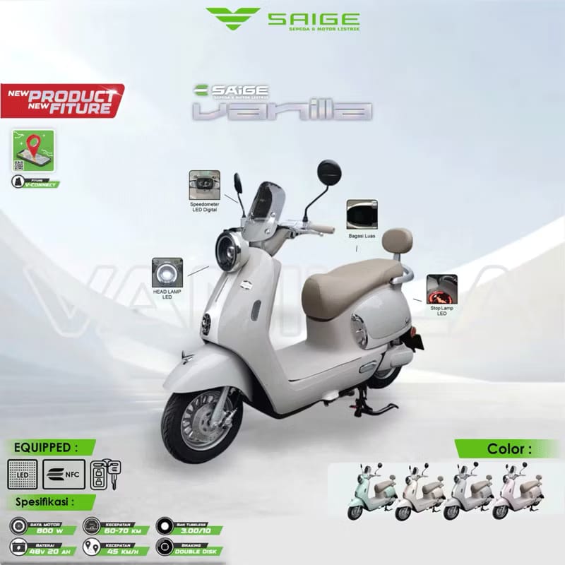 Jual SAIGE VANILLA Murah - Ar-Rahman E-Bike Bondowoso